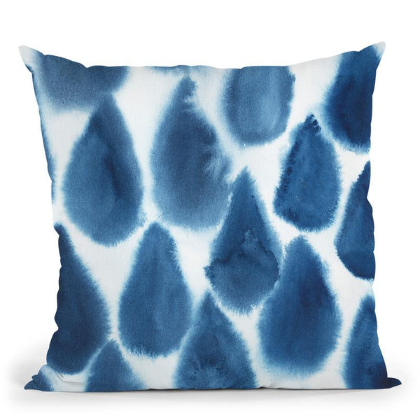 Indigo Bleed Iii Throw Pillow By World Art Group