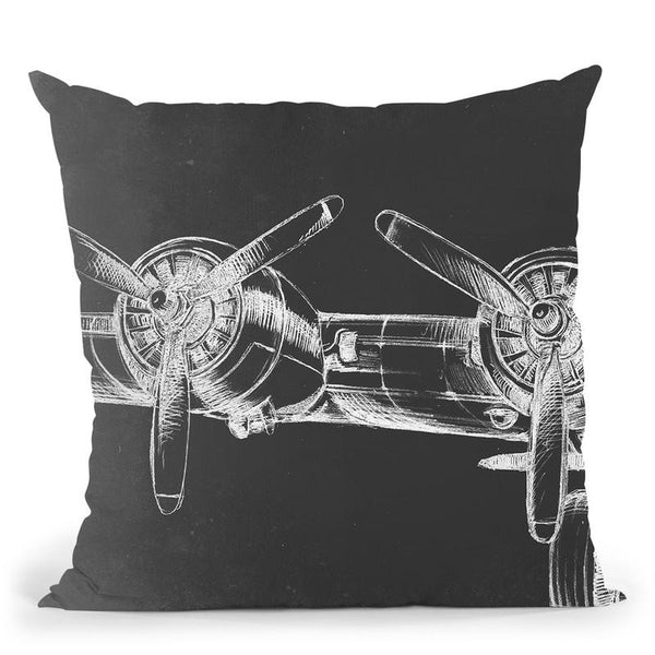 Graphic Plane Triptych I Throw Pillow By World Art Group