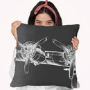 Graphic Plane Triptych I Throw Pillow By World Art Group