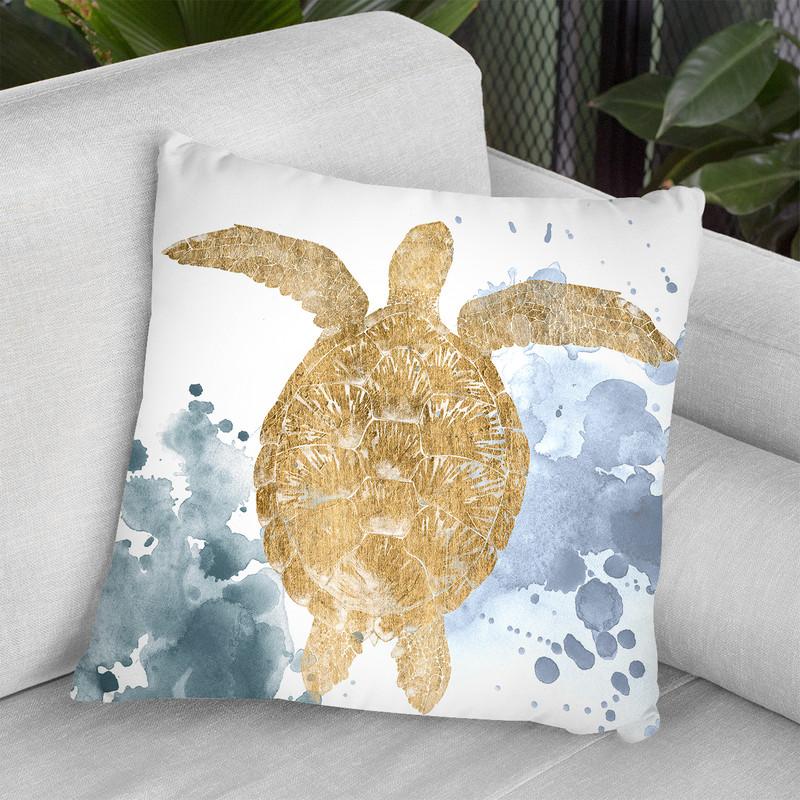 Gilded Splash Iii Throw Pillow By World Art Group