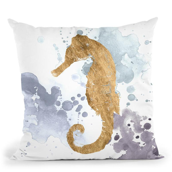 Gilded Splash V Throw Pillow By World Art Group