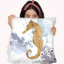 Gilded Splash V Throw Pillow By World Art Group