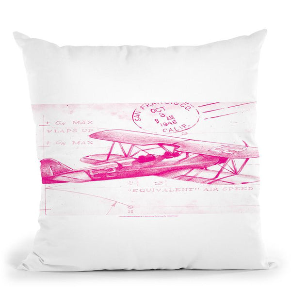 Flight Schematic I Throw Pillow By World Art Group