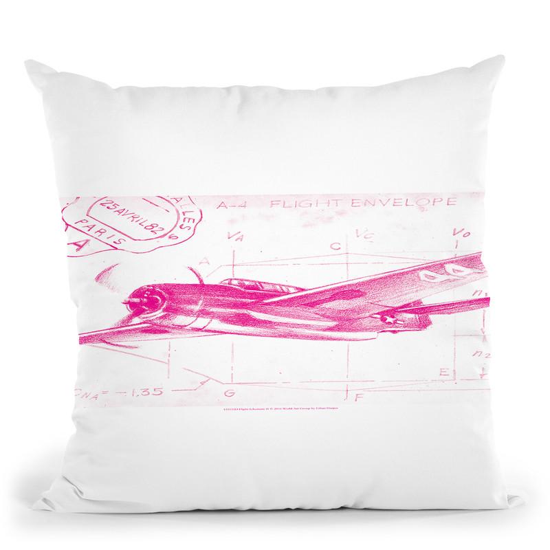 Flight Schematic Ii Throw Pillow By World Art Group