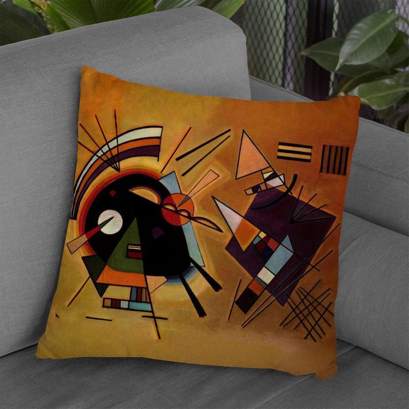 Black-And-Violet Throw Pillow By Wassily Kadinsky