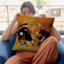 Black-And-Violet Throw Pillow By Wassily Kadinsky
