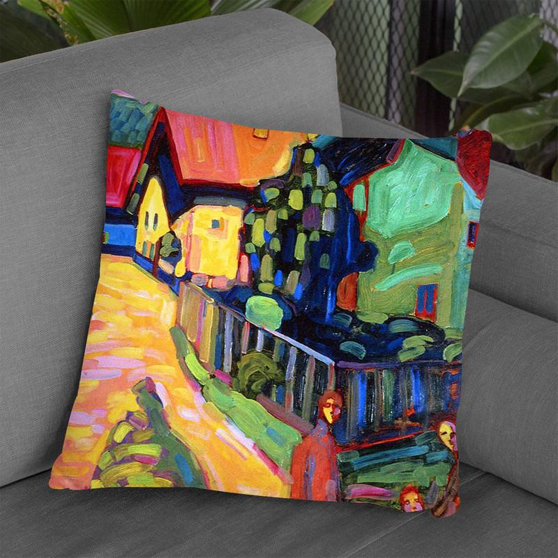 Mit-Und-Gegen Throw Pillow By Wassily Kadinsky