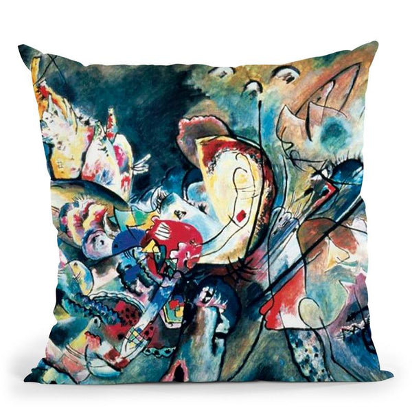 Murnau Street With Women Throw Pillow By Wassily Kadinsky