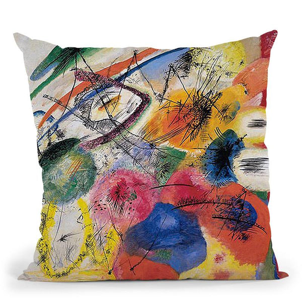 Black-Lines-1913-Wassily-Kandinsky Throw Pillow By Wassily Kadinsky