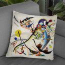 Blue Segment Throw Pillow By Wassily Kadinsky