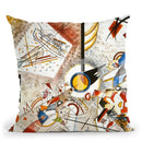 Bustling-Aquarelle Throw Pillow By Wassily Kadinsky