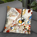 Bustling-Aquarelle Throw Pillow By Wassily Kadinsky