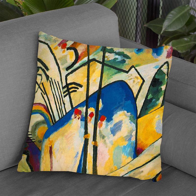Color Study Squares With Concentric Circles Throw Pillow By Wassily Kadinsky