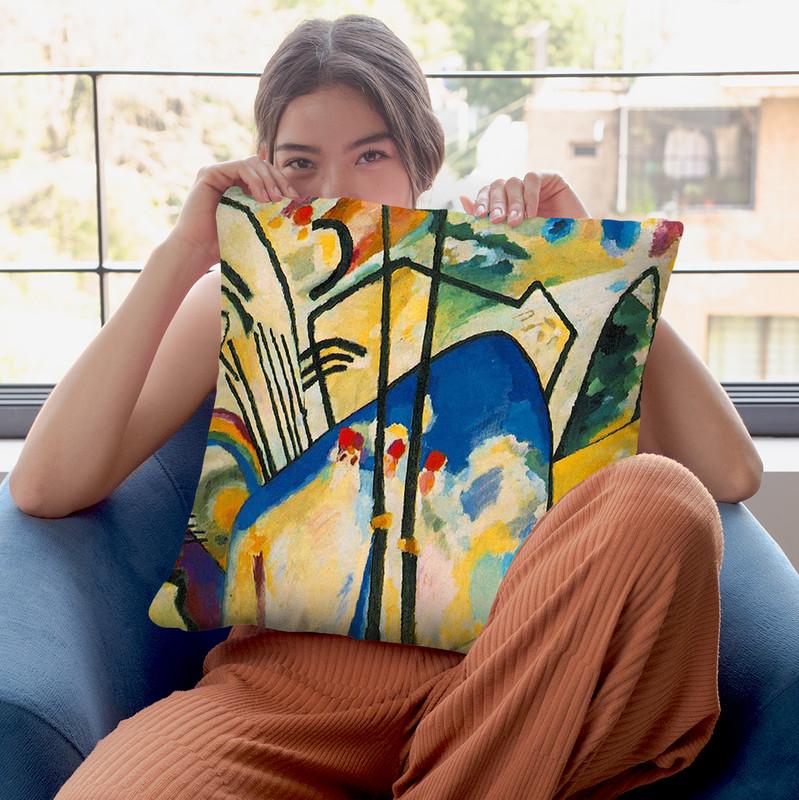 Color Study Squares With Concentric Circles Throw Pillow By Wassily Kadinsky