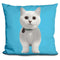 Nala Cat Blue Throw Pillow