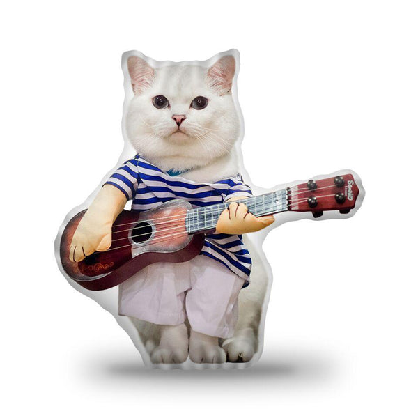 Nala Cat Guitar Throw Pillow