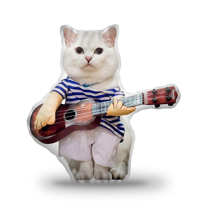 Nala Cat Guitar Throw Pillow
