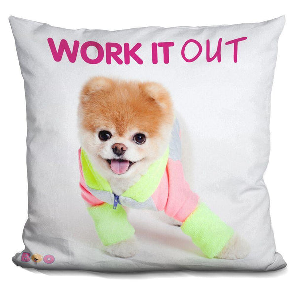 Boo Work It Out Throw Pillow
