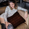 Egyptian Pattern Glyphs - Bronze Throw Pillow By Yantart Designs