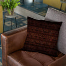 Egyptian Pattern Glyphs - Bronze Throw Pillow By Yantart Designs