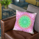 Ornate Mandala - Teal Throw Pillow By Yantart Designs