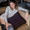Egyptian Pattern Glyphs - Purple Throw Pillow By Yantart Designs