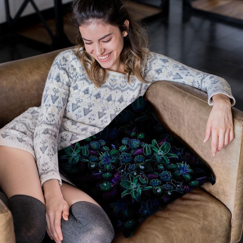 Incandescent Blooming Night Throw Pillow By Yantart Designs