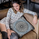 Ornate Mandala - Gray Throw Pillow By Yantart Designs