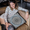 Ornate Mandala - Gray Throw Pillow By Yantart Designs