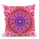 Ornate Mandala - Red Throw Pillow By Yantart Designs