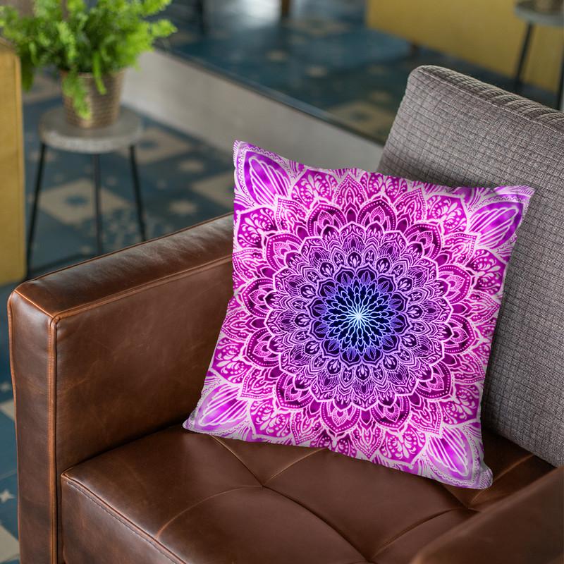 Ornate Mandala - Pink Throw Pillow By Yantart Designs