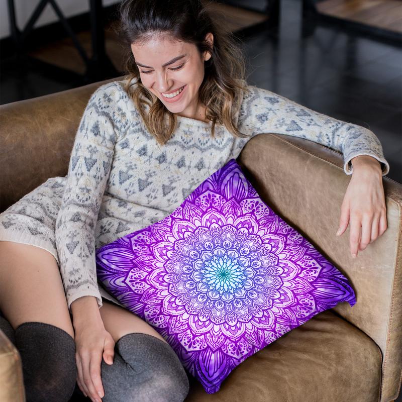 Ornate Mandala - Magenta Throw Pillow By Yantart Designs