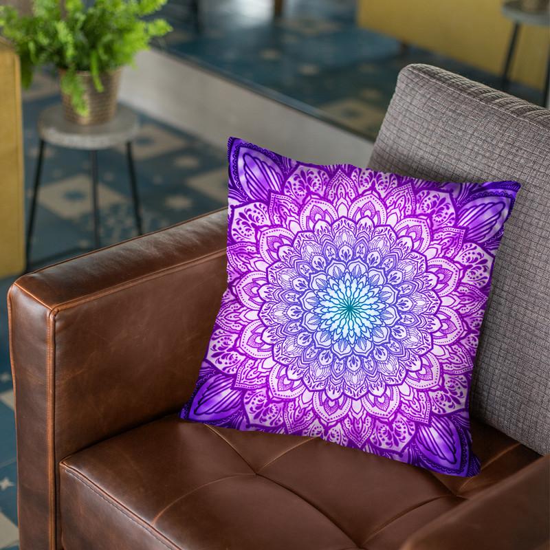 Ornate Mandala - Magenta Throw Pillow By Yantart Designs