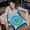 Ornate Mandala - Blue Throw Pillow By Yantart Designs