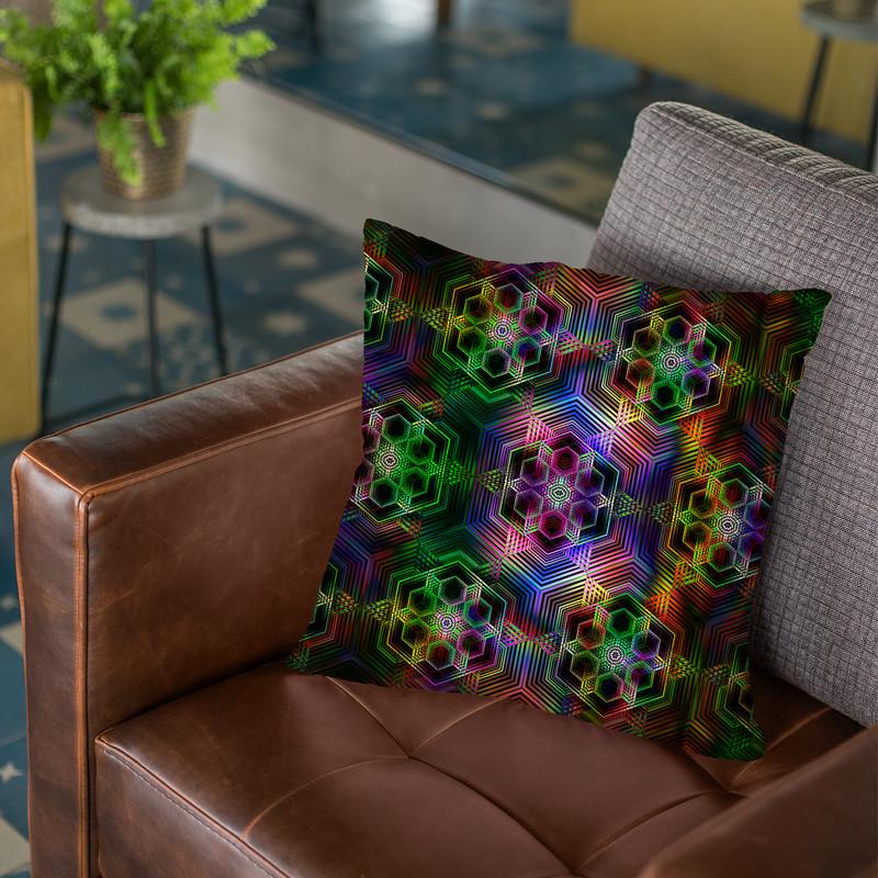 Hexagon Pattern Serie I Throw Pillow By Yantart Designs