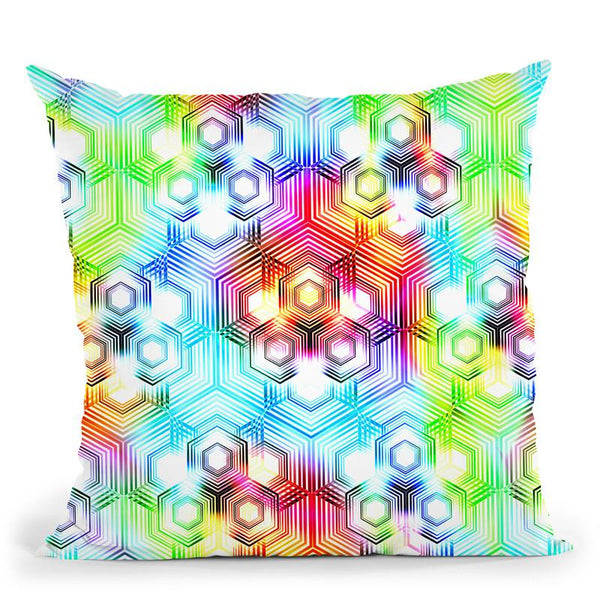 Hexagon Pattern Serie Ii Throw Pillow By Yantart Designs