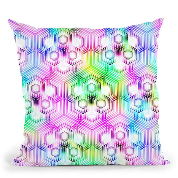 Hexagon Pattern Serie Iii Throw Pillow By Yantart Designs