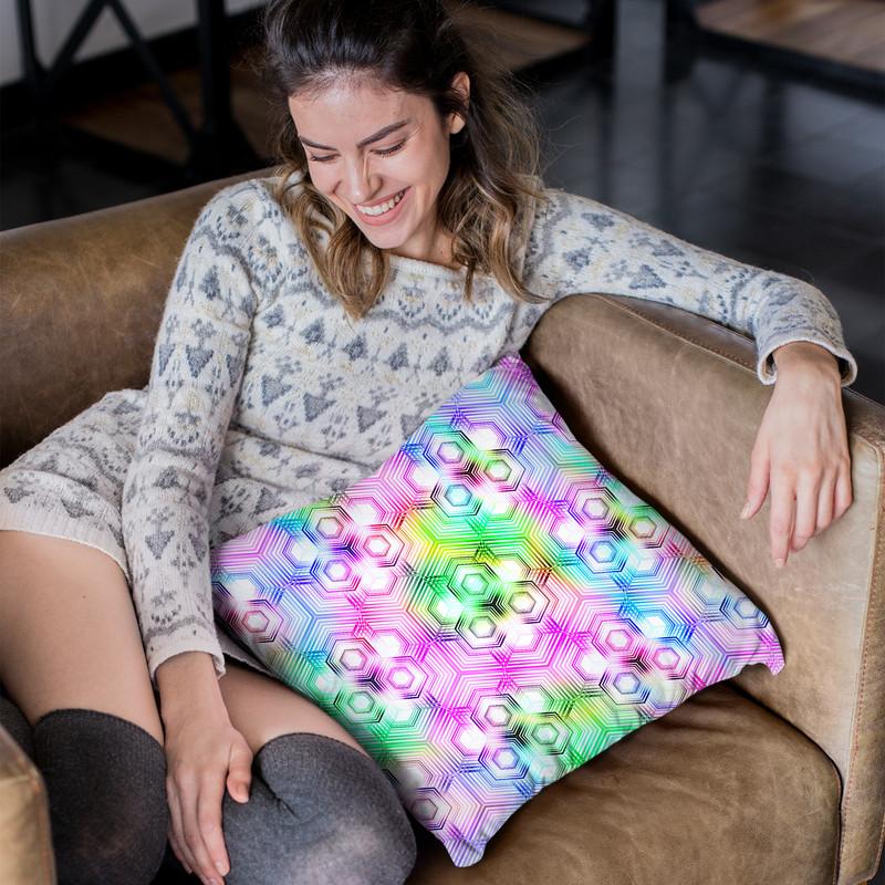Hexagon Pattern Serie Iii Throw Pillow By Yantart Designs
