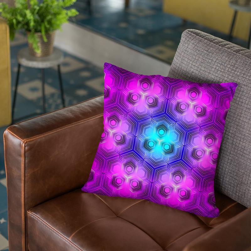 Hexagon Pattern Serie V Throw Pillow By Yantart Designs