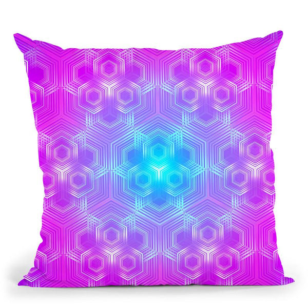 Hexagon Pattern Serie Vi Throw Pillow By Yantart Designs