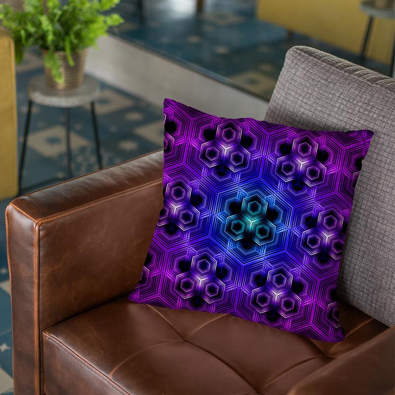 Hexagon Pattern Serie Vii Throw Pillow By Yantart Designs