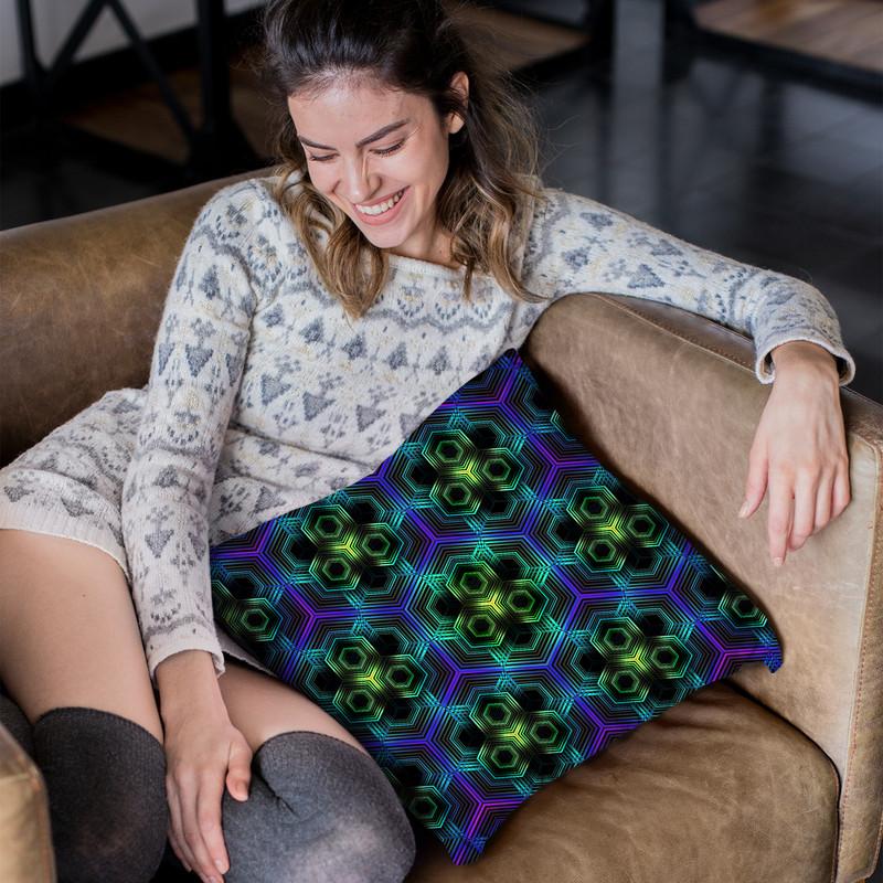 Hexagon Pattern Serie X Throw Pillow By Yantart Designs