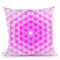 Flower Of Life Pattern - Teal Pink Throw Pillow By Yantart Designs