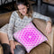 Flower Of Life Pattern - Teal Pink Throw Pillow By Yantart Designs