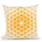 Flower Of Life Pattern - Teal Orange Throw Pillow By Yantart Designs