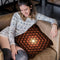 Flower Of Life Pattern - Orange Throw Pillow By Yantart Designs