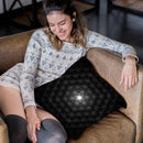 Flower Of Life Pattern - Black Throw Pillow By Yantart Designs