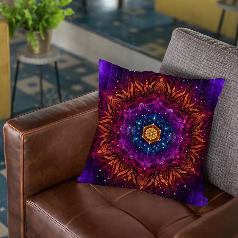 Aligned Flower - Acidmath Version Throw Pillow By Yantart Designs