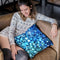 Blue Psychedelic Universe Throw Pillow By Yantart Designs