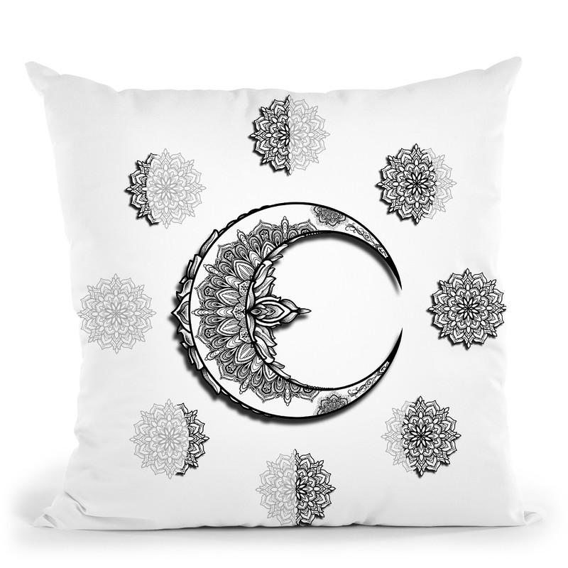 Crescent Moon Throw Pillow By Yantart Designs